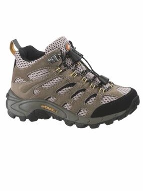 Merrell Moab Ventilator Mid Walnut Hiking Boots Kids Youth Size 2